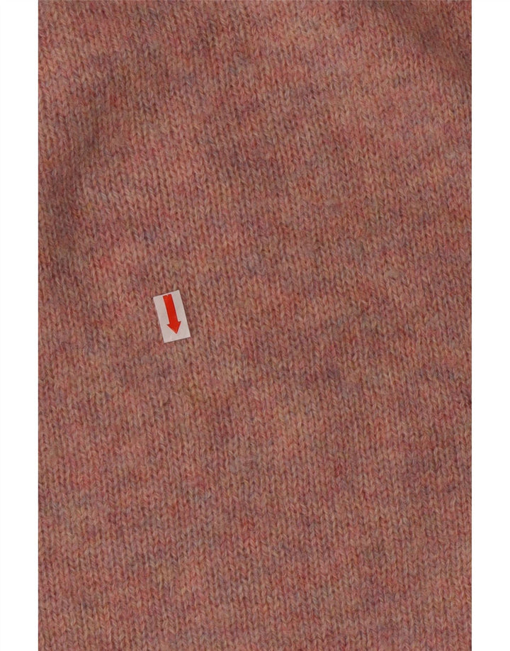 MC Kenzy Pull col rond homme en laine rose moyen