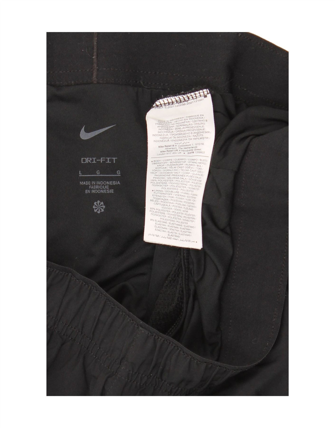 Short de sport Nike Dri Fit pour hommes, grand, noir, polyester