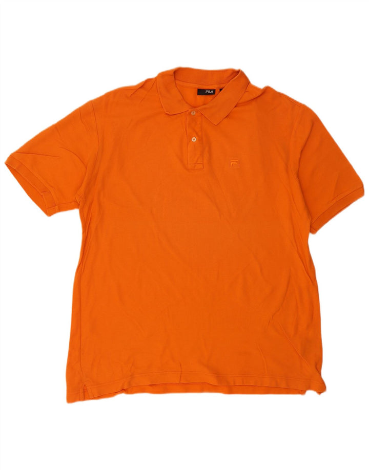 FILA Polo Homme XL Orange Coton