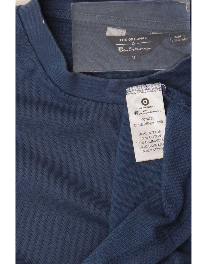 Ben Sherman T-Shirt Homme Bleu Marine Moyen Coton