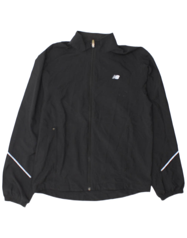 New Balance Veste de Survêtement Homme Noir Moyen Polyester Colorblock