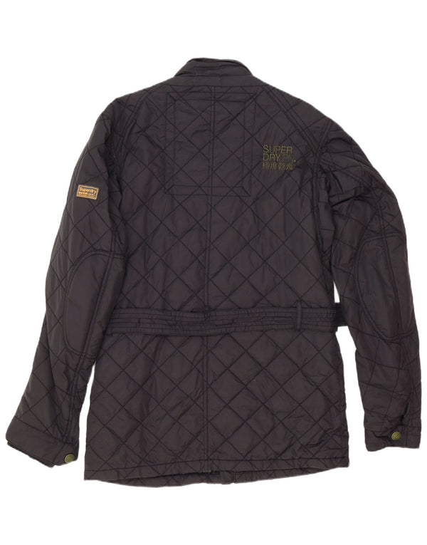Superdry Veste matelassée Racer pour hommes UK 42 XL Nylon noir