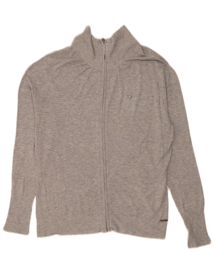 Guess Cardigan pour femme en viscose gris moyen UK 42