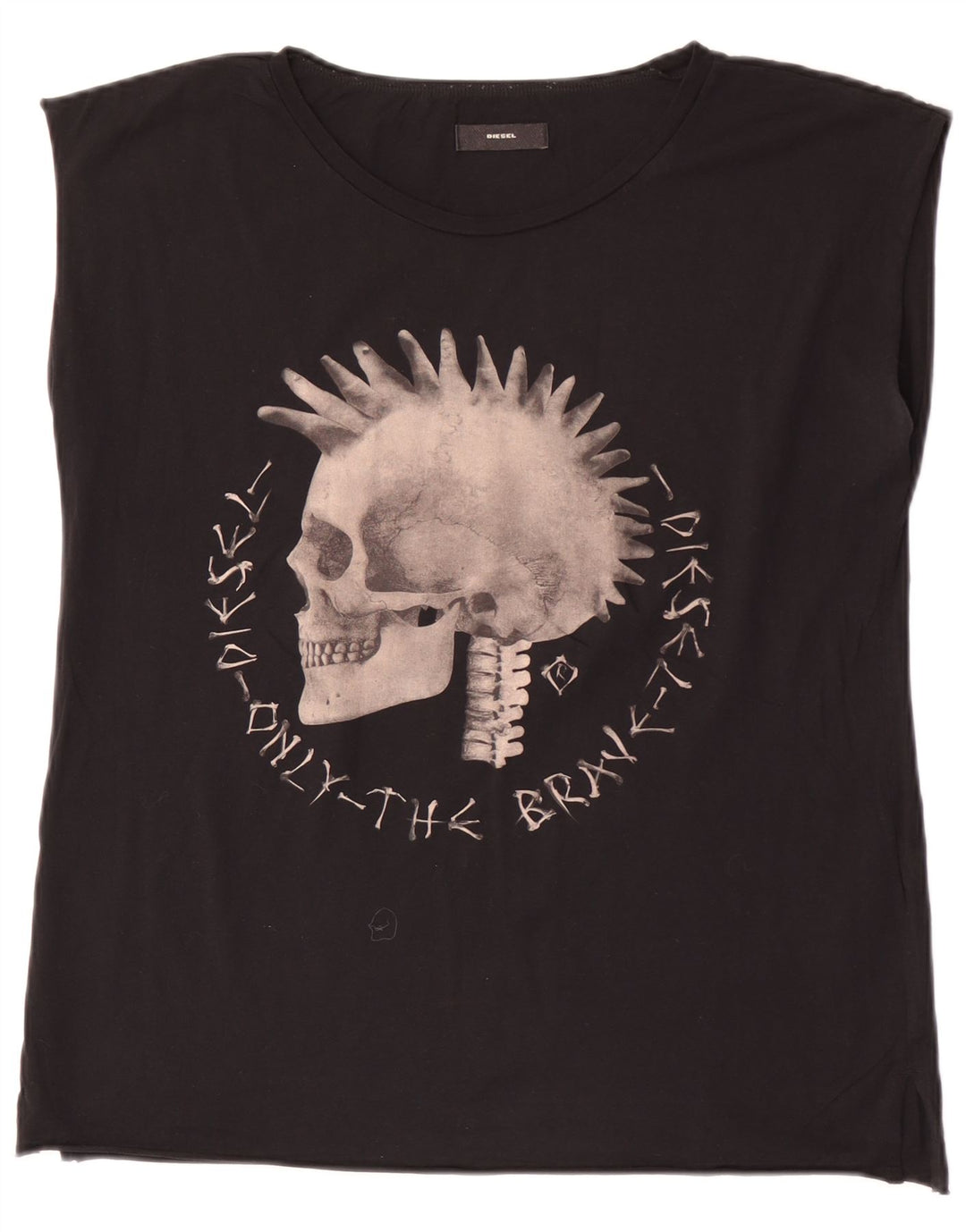 Diesel Débardeur Graphic Homme Noir Moyen Coton