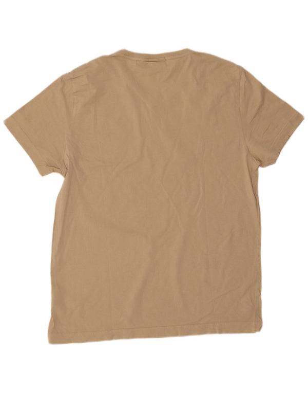 Gant Hommes Slim Fit T-Shirt Top 2XL Beige Coton