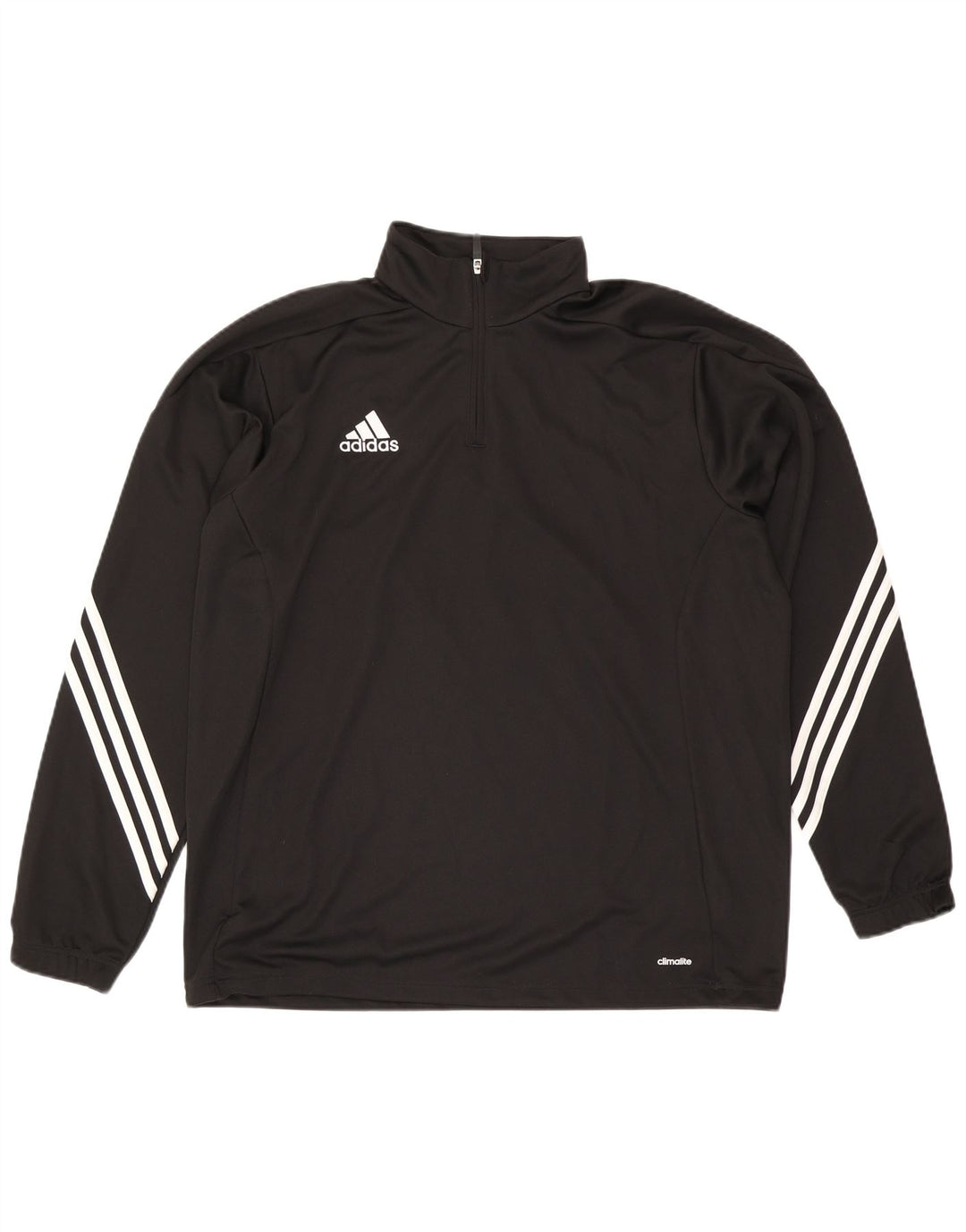 Adidas Hommes Climalite Zip Neck Pull Survêtement Top XL Noir Polyester