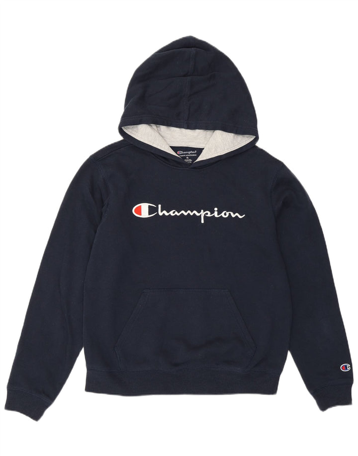 CHAMPION Pull à capuche graphique pour femme UK 18 XL Bleu marine Coton