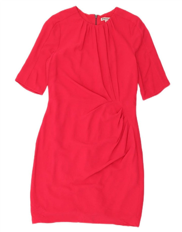 Whistles Robe fourreau pour femme UK 42 Rouge moyen Polyester