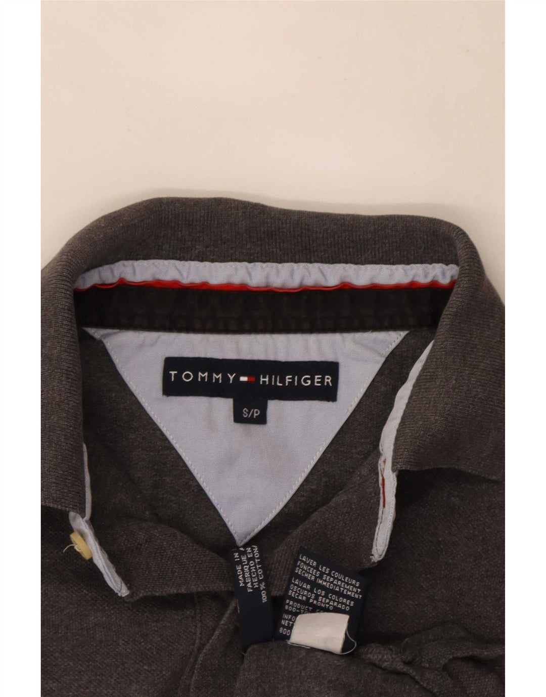 Tommy Hilfiger Polo Homme Petit Gris Coton