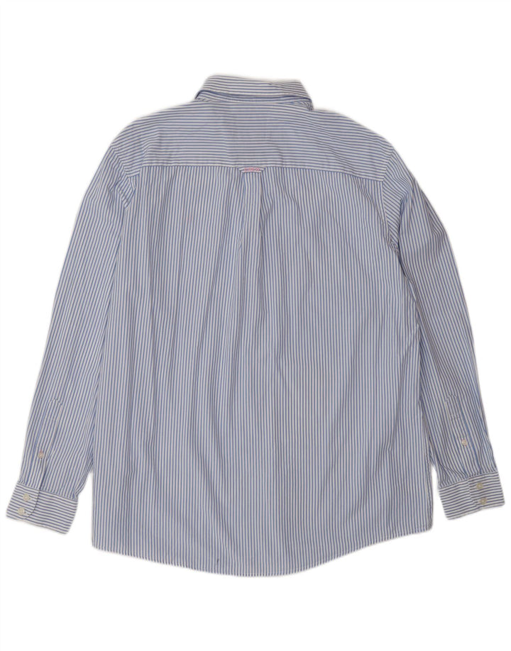 Crew Clothing Chemise Coupe Classique Homme XL Bleu Rayé Coton