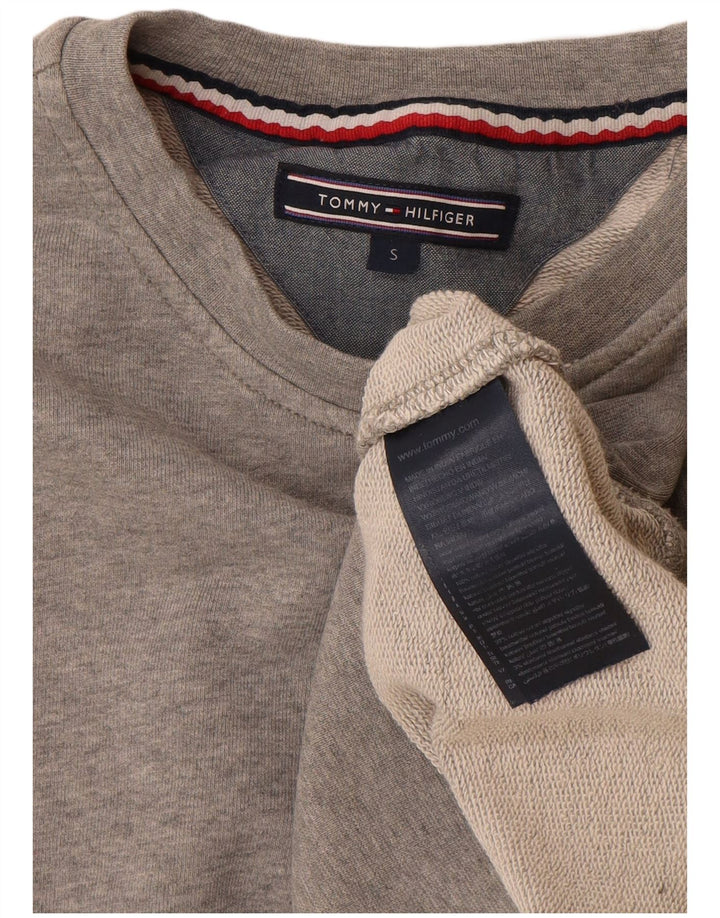 Tommy Hilfiger Sweat-shirt pour homme en coton moucheté petit gris