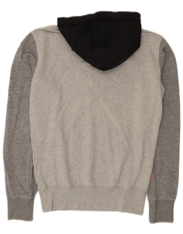 Superdry Mens Hoodie Jumper XS Grey Colourblock Cotton