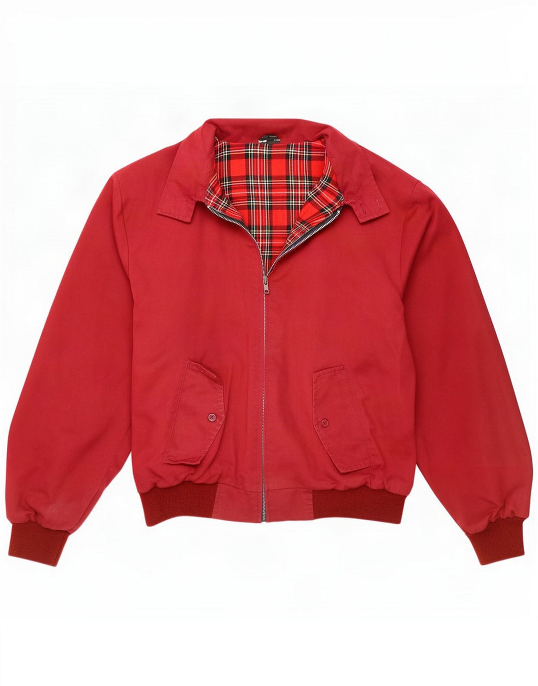 Vintage Mens Bomber Jacket UK 36 Petit Bordeaux Polyester