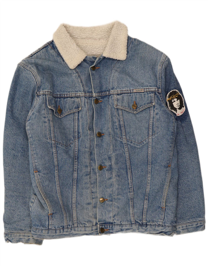 Romano Veste en Jean Sherpa Homme UK 42 XL Bleu Polyester