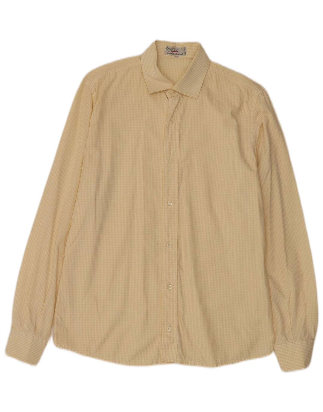 Emmanuel Schvili Chemise Homme Taille 42 Grand Vichy Jaune