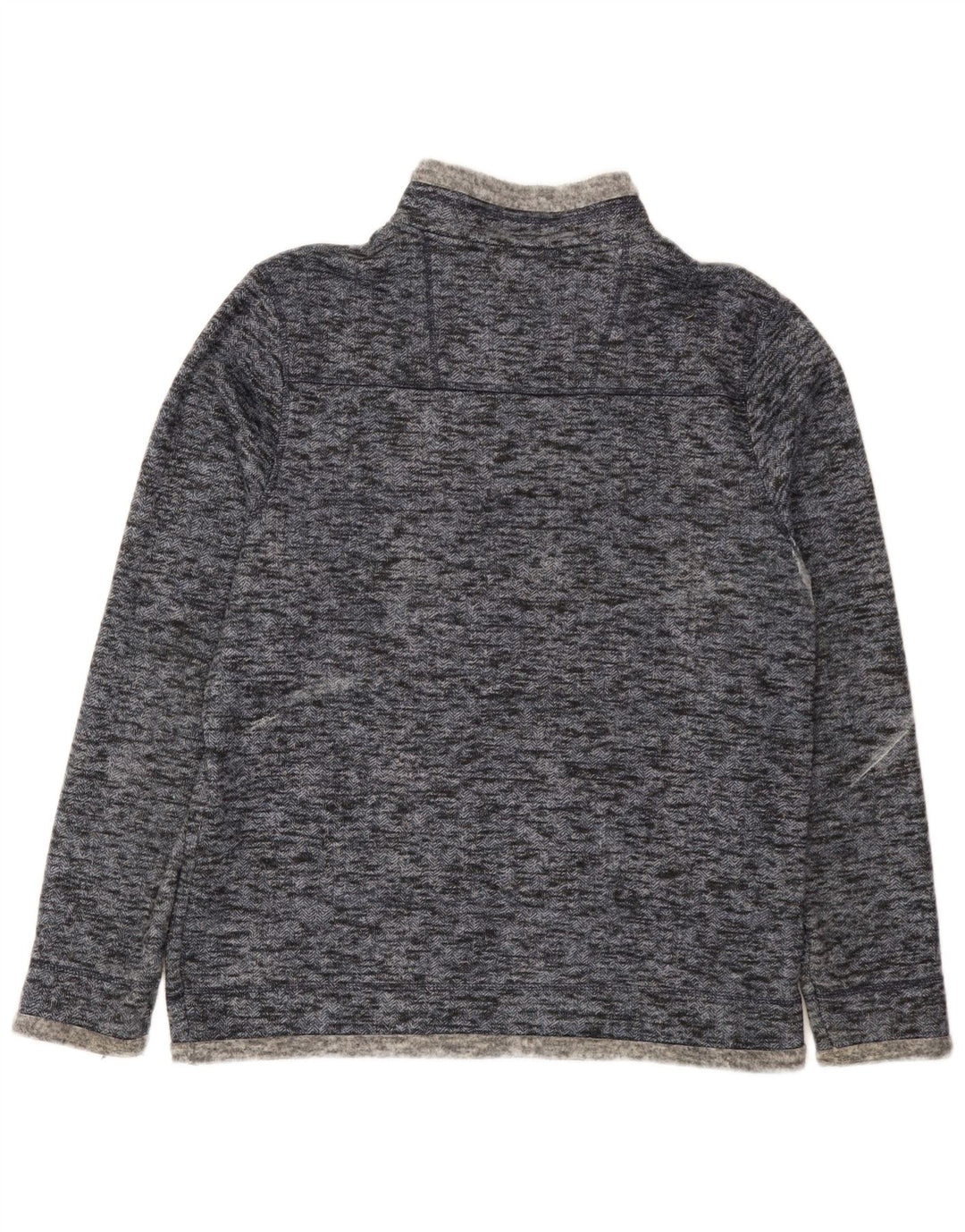 Weird Fish Sweat-shirt col zippé pour homme en polyester moucheté bleu moyen