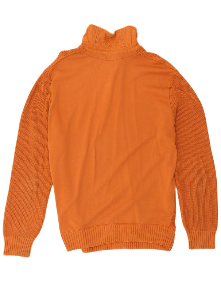 Marlboro Classics Pull à col zippé pour homme 2XL Orange Coton