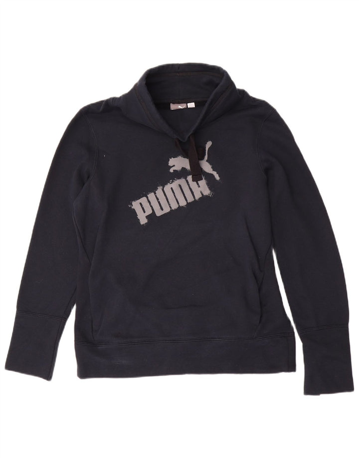 PUMA Sweat-shirt graphique pour femme UK 12 Bleu marine moyen