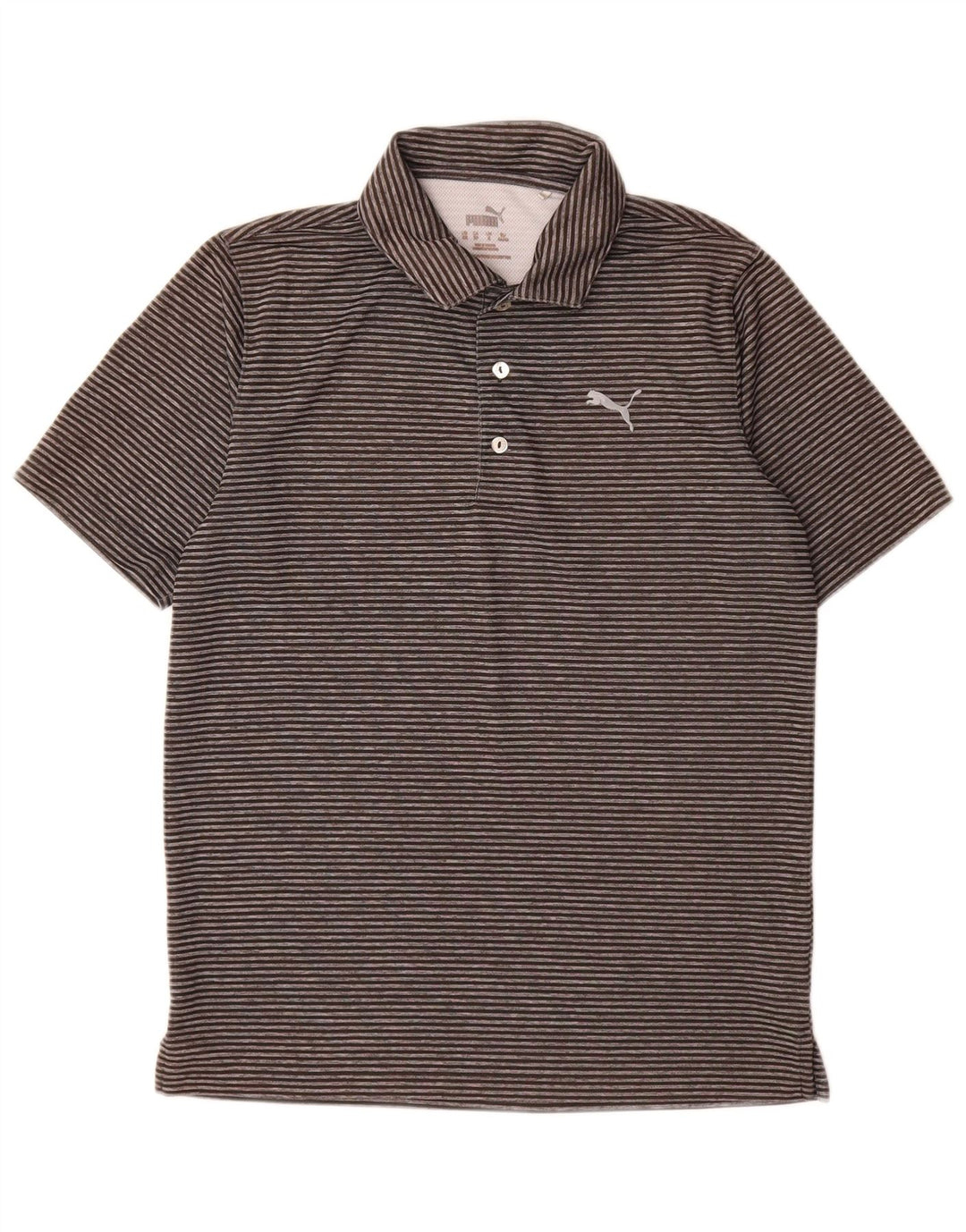 Puma Polo Homme Petit Rayure Gris Polyester
