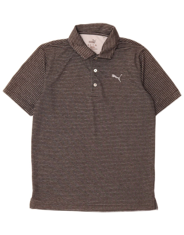 Puma Polo Homme Petit Rayure Gris Polyester