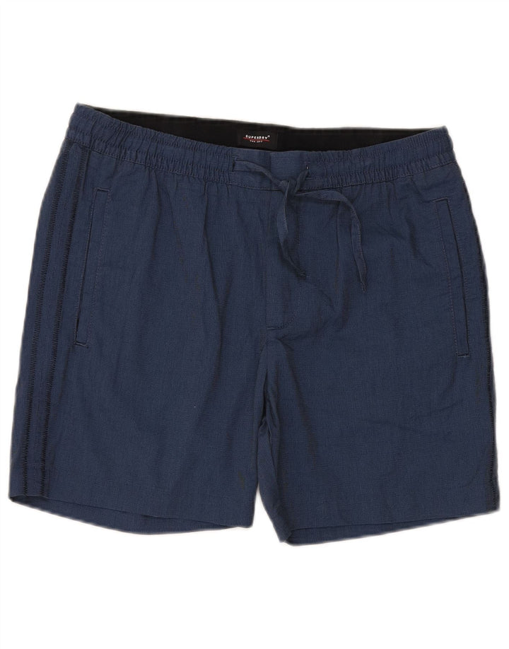 Superdry Short Chino Homme Medium W32 Bleu Marine Coton