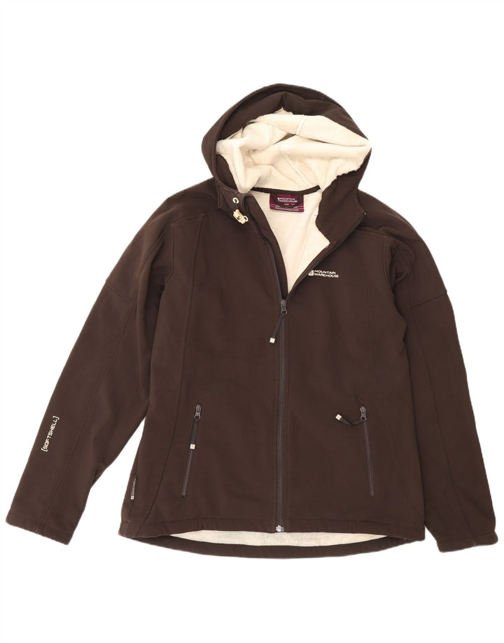 Mountain Warehouse Veste coupe-vent à capuche pour femme UK 14 Large Marron