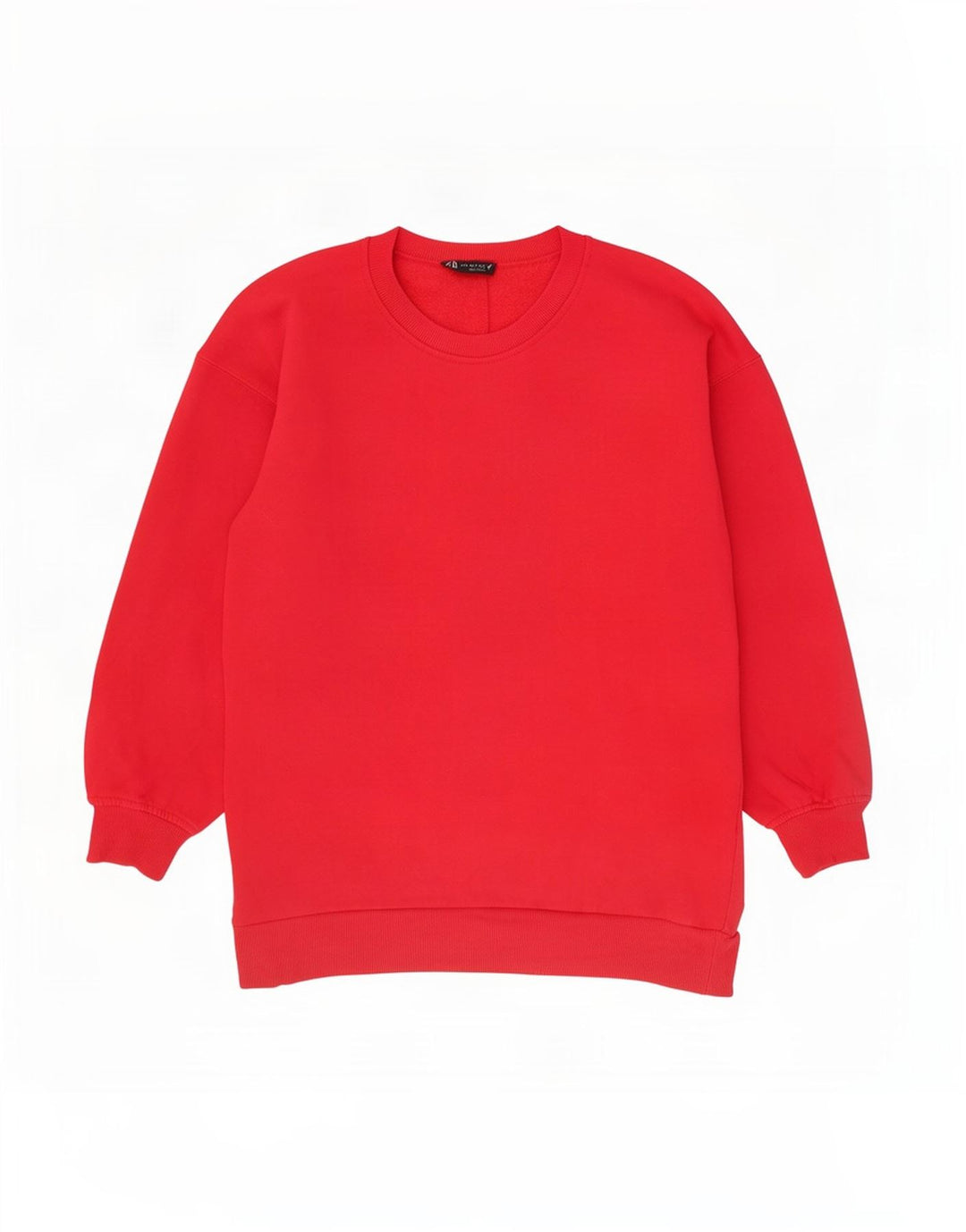 Zara Sweat-shirt surdimensionné pour femme UK 10 Petit coton rouge