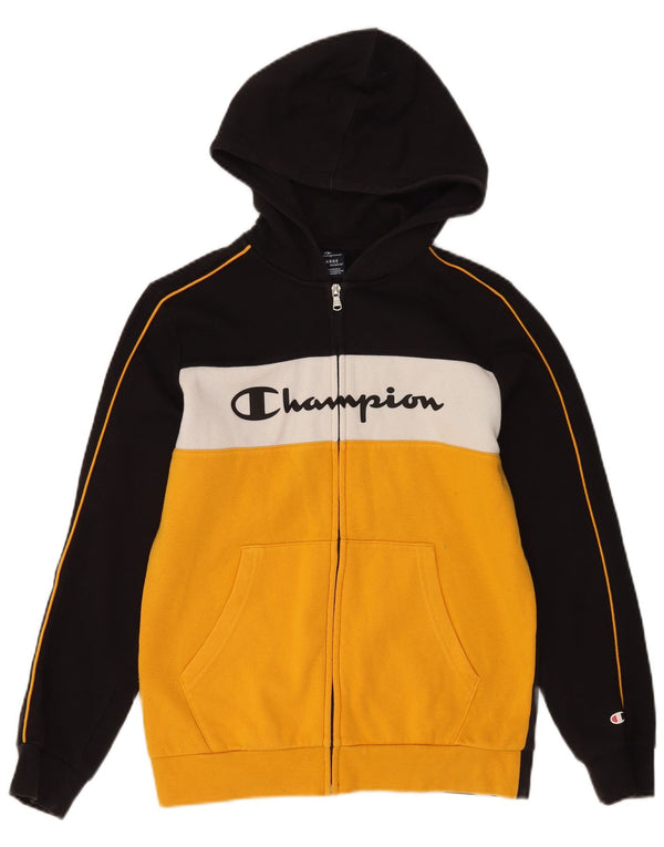 CHAMPION Pull à capuche zippé pour garçon 13-14 ans XL Bleu marine Colourblock