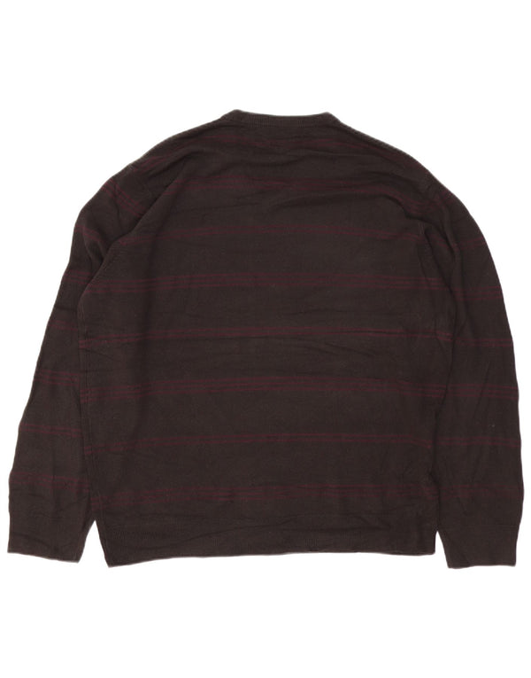Marks & Spencer Pull à col en V Blue Harbour pour homme XL marron rayé