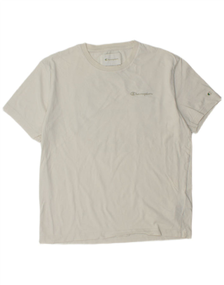 CHAMPION T-Shirt Graphique Homme Grand Blanc Coton