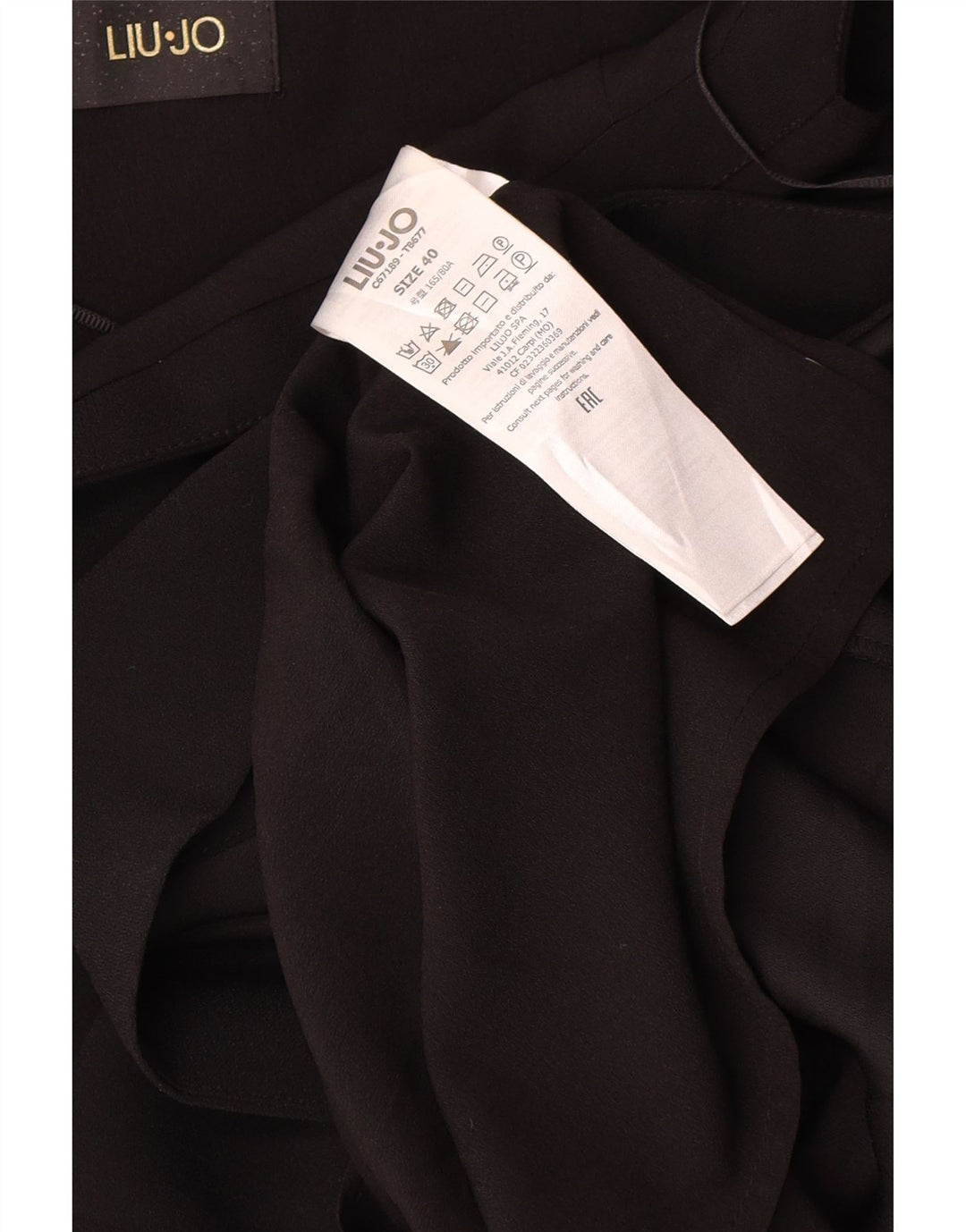Liu Jo Robe trapèze sans manches pour femme IT 40 Petit Noir Polyester