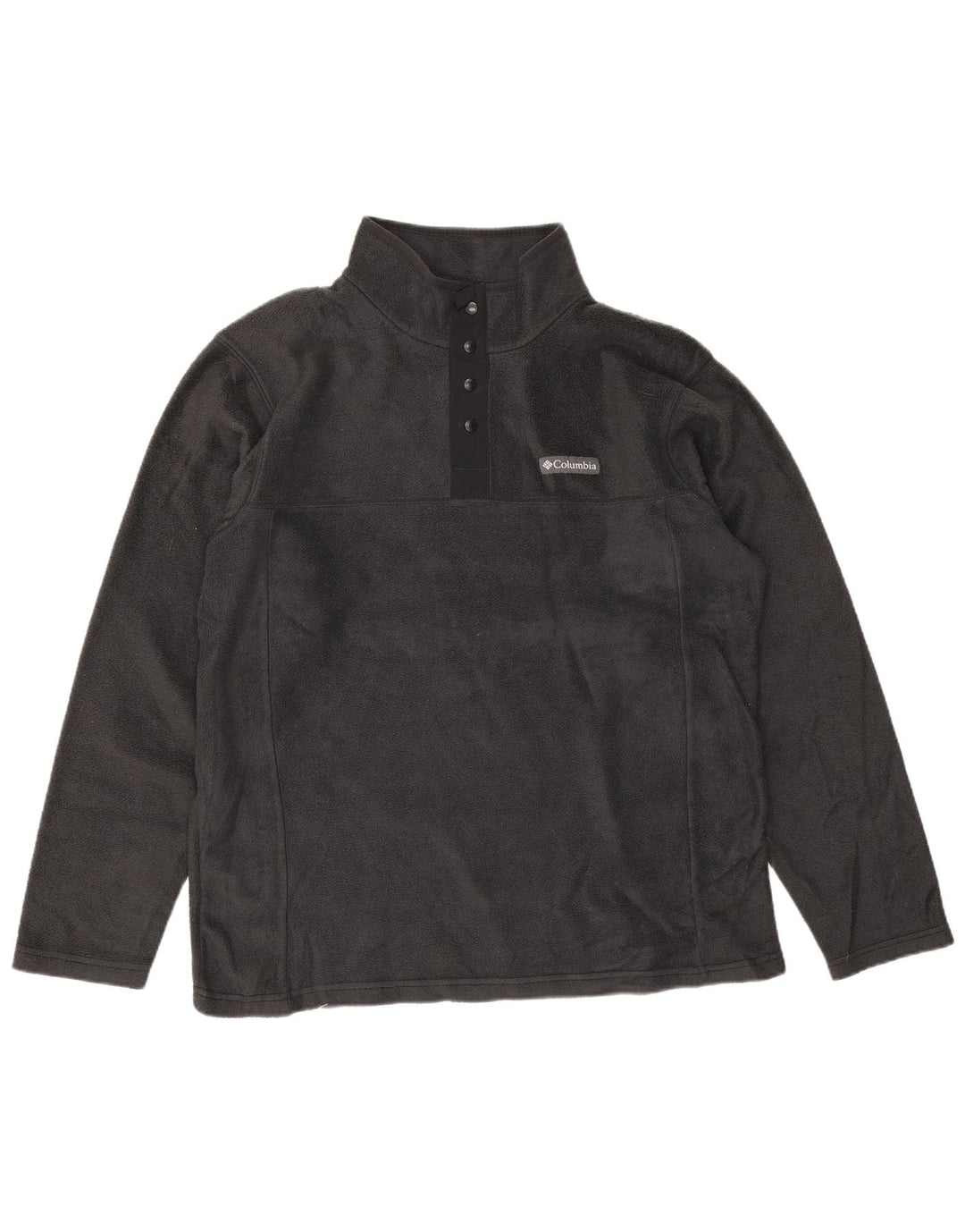 Columbia Pull polaire à col boutonné pour homme Taille L Gris Polyester