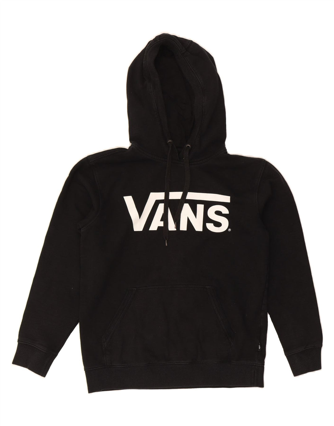 VANS Mens Graphic Hoodie Jumper Small Black Vintage Vans and Second-Hand Vans from Messina Hembry 