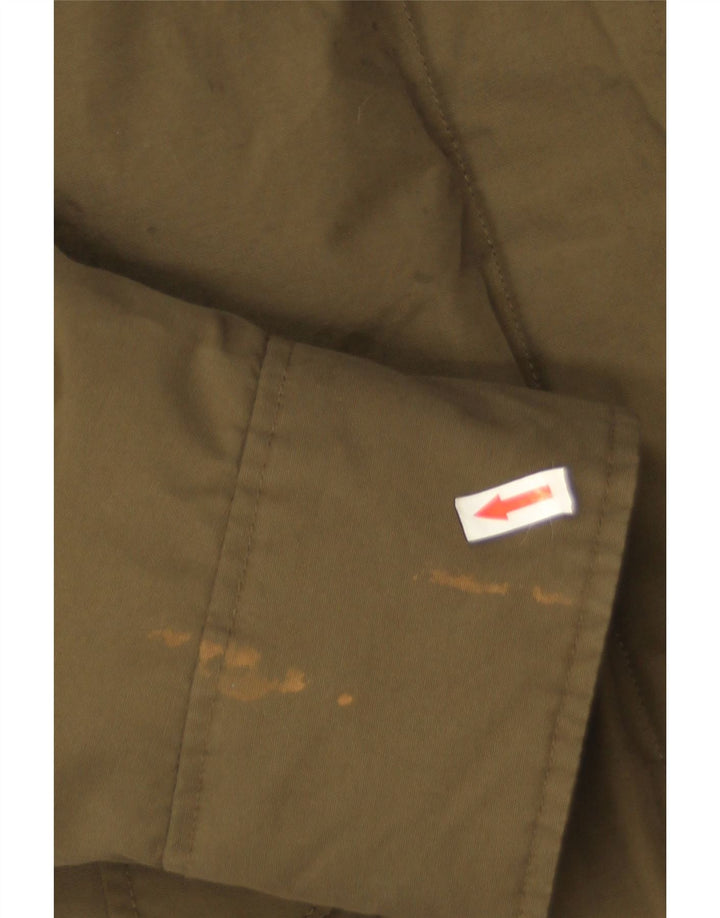 Woolrich Parka à capuche pour femme UK 44 en coton kaki moyen