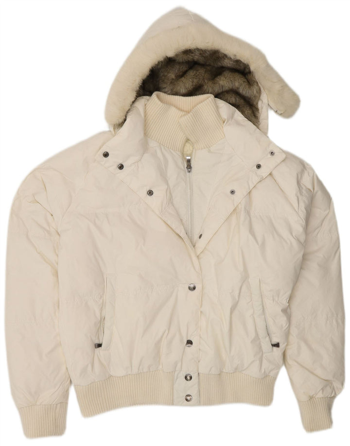 KOCCA Veste matelassée à capuche pour femme UK 16 XL Blanc Polyamide
