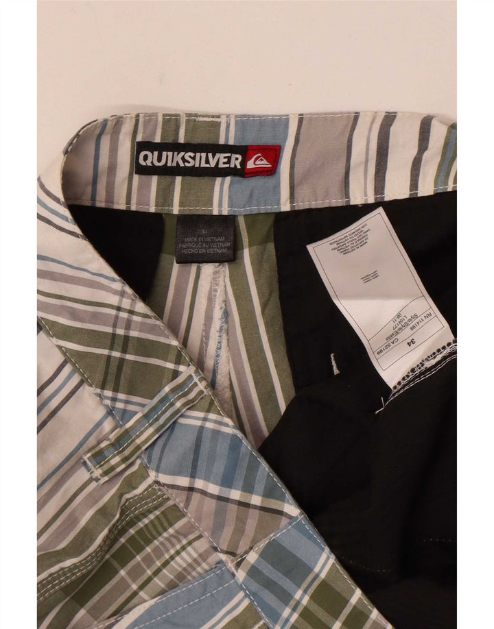 Quiksilver Short Chino Homme W34 Grand Carreau Multicolore Coton