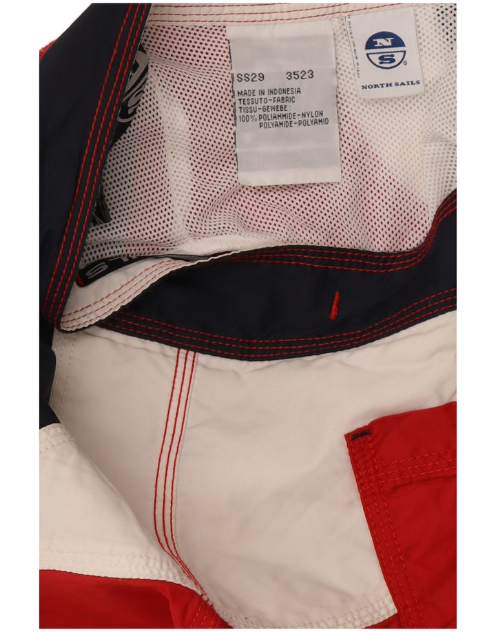 North Sails Short de Bain Graphique Homme Petit Rouge Polyamide Colorblock
