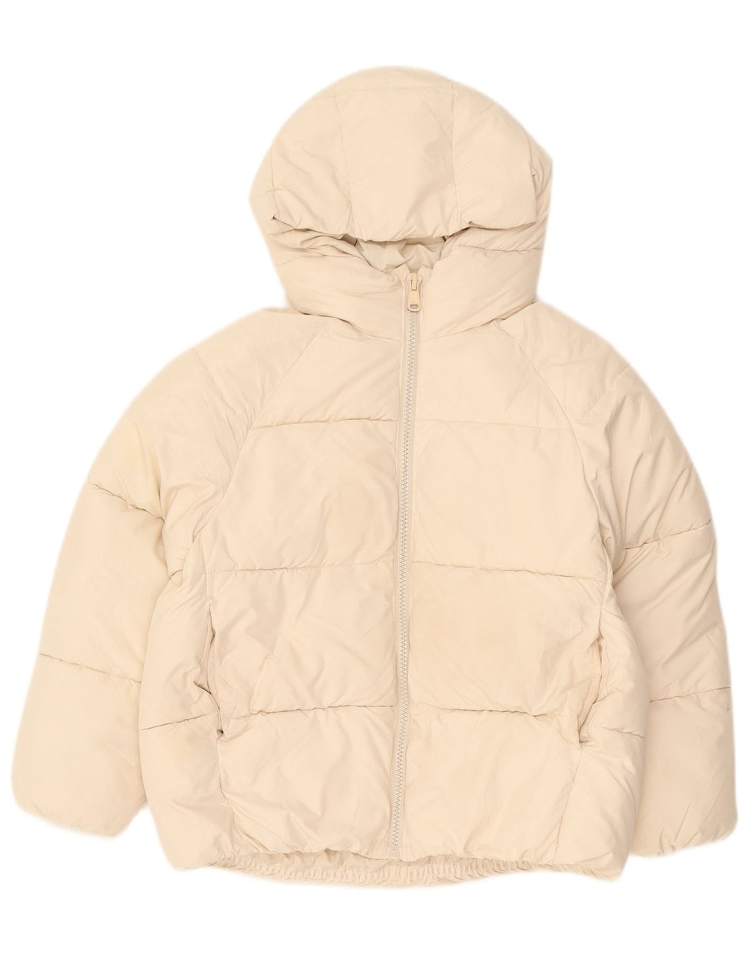 Zara Veste matelassée à capuche fille 11-12 ans Beige Polyester