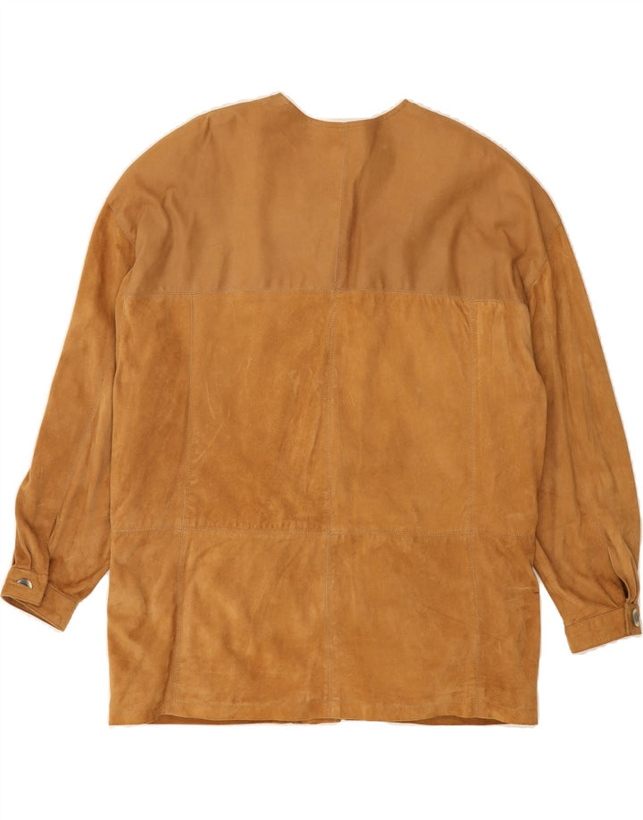 CRUSE Womens Oversized Suede Jacket UK 10 Small Brown Leather Vintage Cruse and Second-Hand Cruse from Messina Hembry 