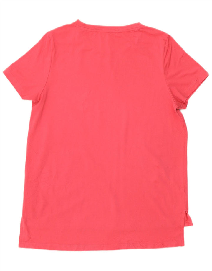 Adidas T-shirt graphique pour femme UK 12/14 Rose moyen Polyester