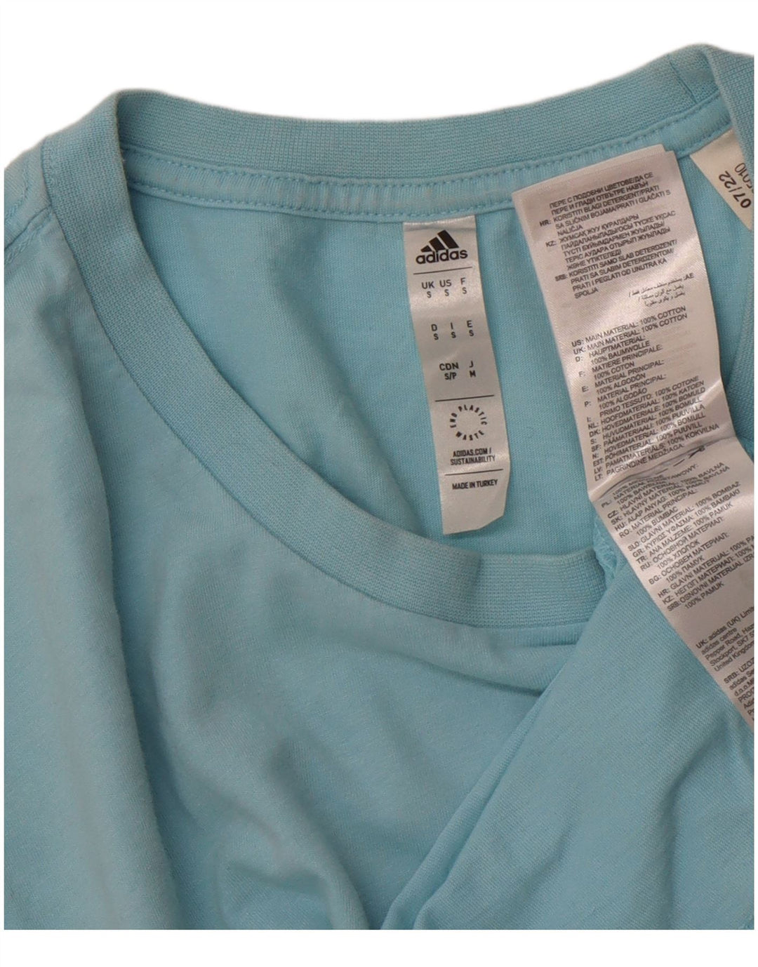 ADIDAS T-Shirt Graphique Homme Petit Bleu Coton