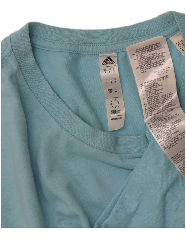 ADIDAS T-Shirt Graphique Homme Petit Bleu Coton