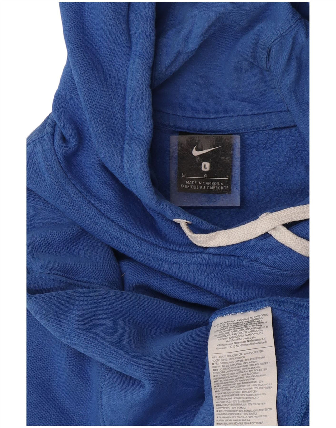 Nike Pull à capuche pour homme en coton bleu Taille L