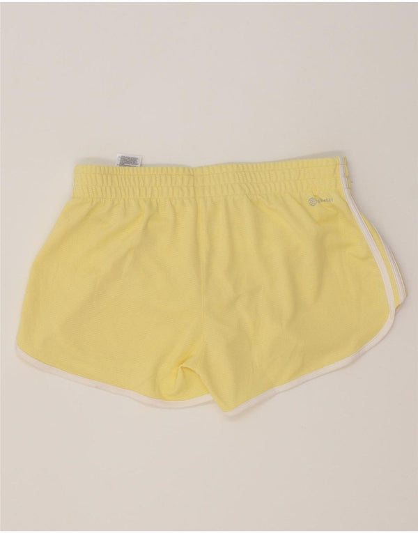 Adidas Short de sport pour femme UK 12 Polyester jaune moyen