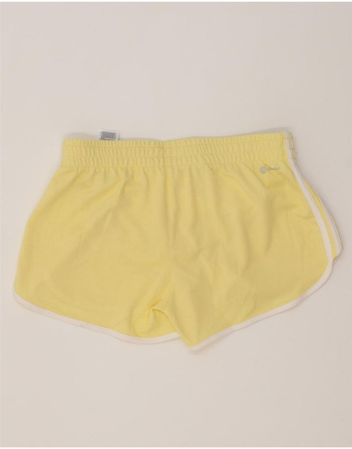 Adidas Short de sport pour femme UK 12 Polyester jaune moyen