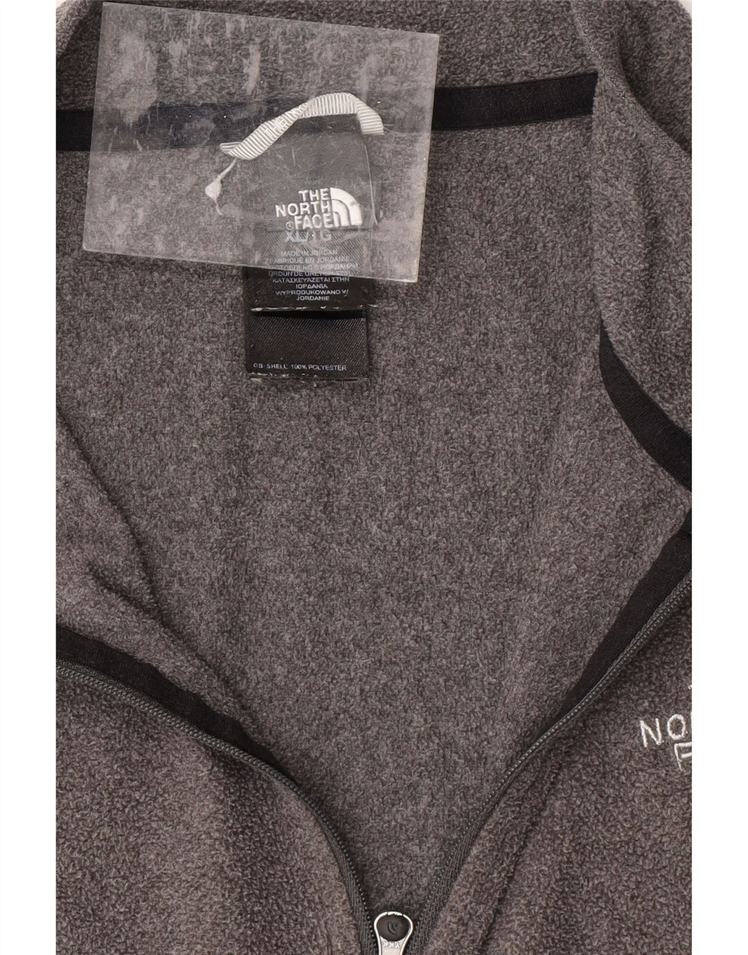 THE NORTH FACE Pull polaire à col zippé pour femme UK 18 XL Gris Polyester