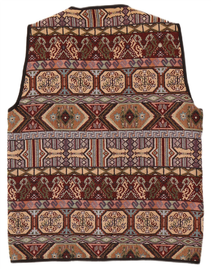 gilet homme vintage XL Marron Géométrique