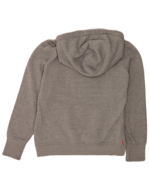Superdry Pull à capuche graphique pour femme UK 16 Large Gris Coton