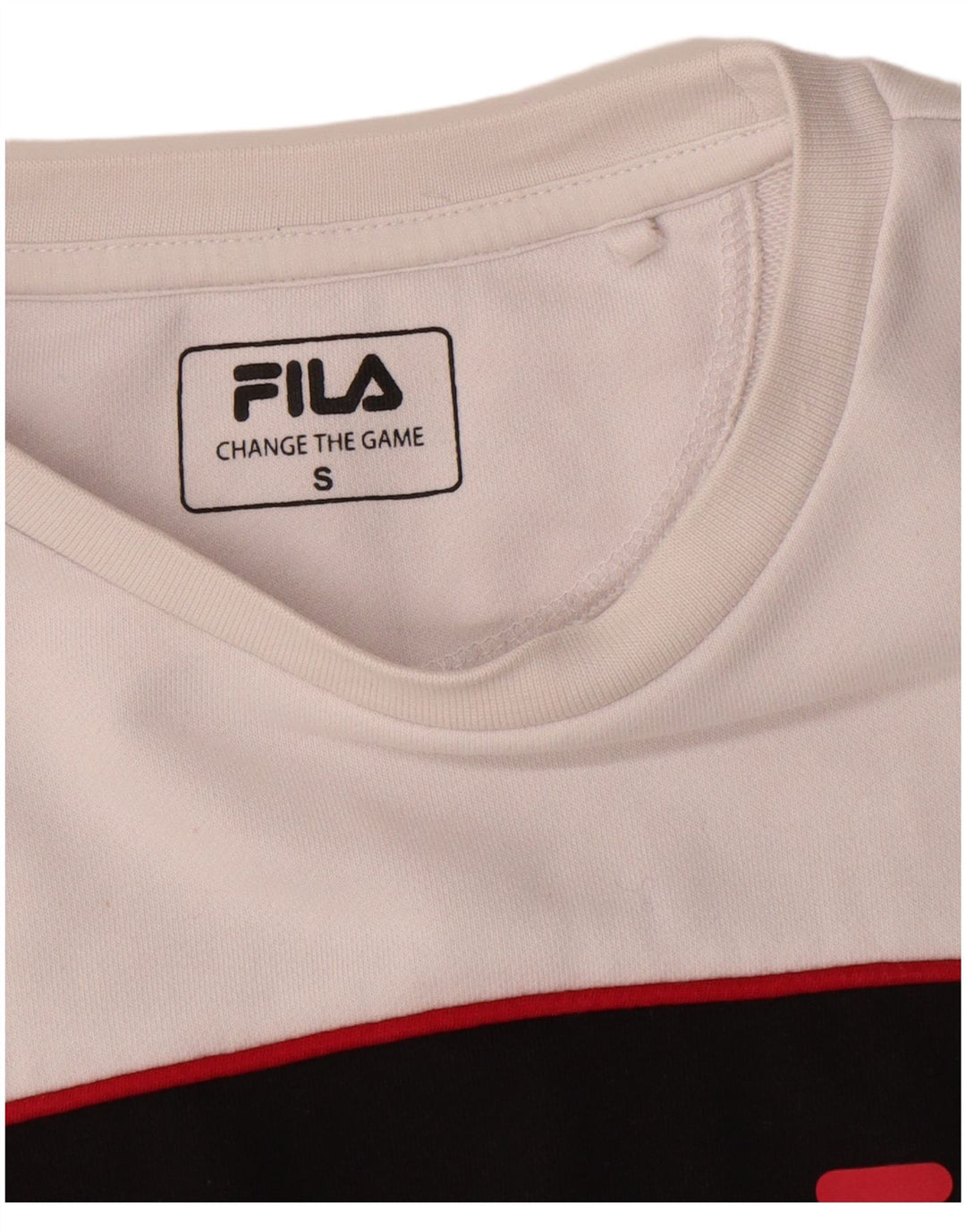 Fila Sweat-shirt graphique pour homme, petit, blanc, colour block