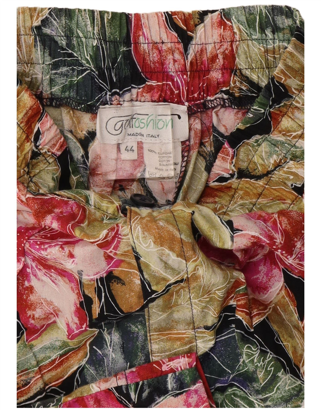 Bermuda femme vintage IT 44 Medium W28 Floral multicolore